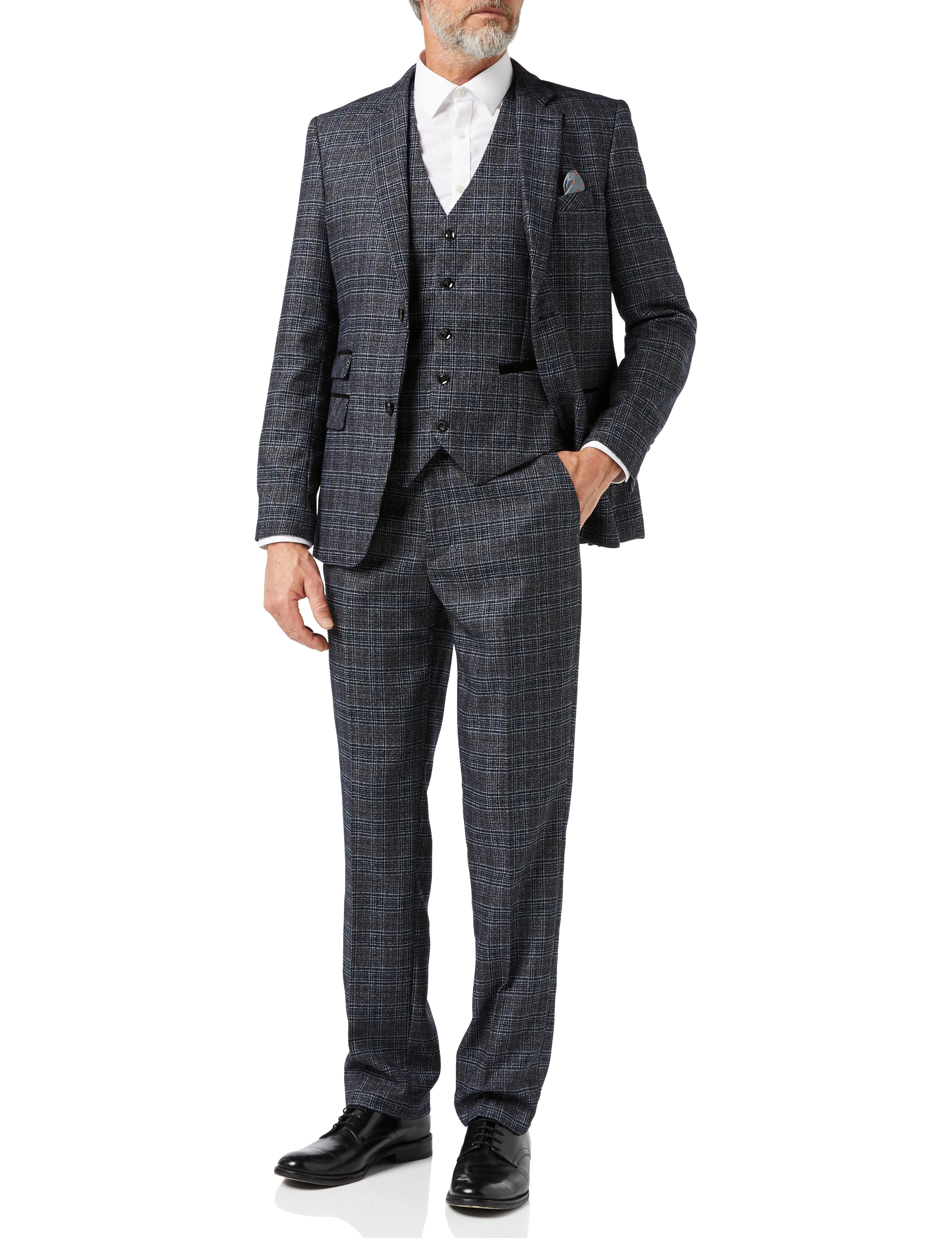 ABEL- GRAUER TWEED-CHECK: Stilvoller Anzug für den Mann von Welt! Zeitlos, elegant, einfach unwiderstehlich.