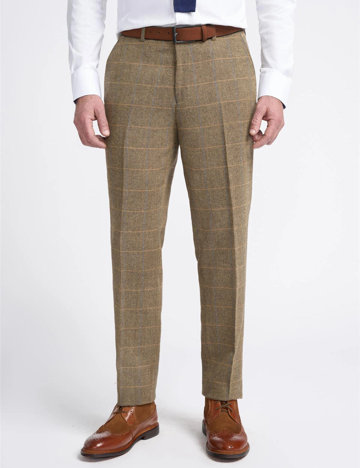 ALBERT - Stilvolle Tweed-Hose in Braun: Dein Herbst-Look. Klassisch & Elegant. Ein Muss für jeden Mann.